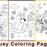 free Bluey coloring pages to print and download