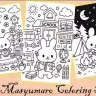 Cute and free Masyumaro coloring sheets to print at home Adorable Masyumaro printable coloring pages for toddlers and kids