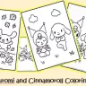 Kuromi and Cinnamoroll Coloring Pages, kuromi and cinnamoroll coloring pages printable
