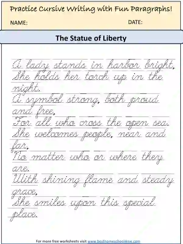 free cursive writing worksheets printable