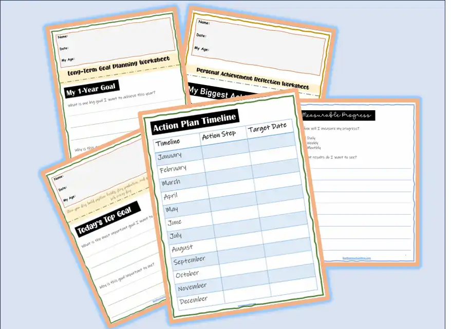 goal setting worksheet for kids
smart goals worksheet printable