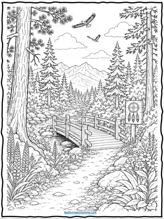 Native American coloring pages for kids printable free