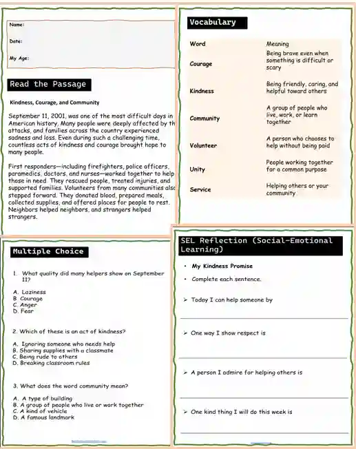 9/11 worksheets for middle school
September 11 worksheets for 4th grade