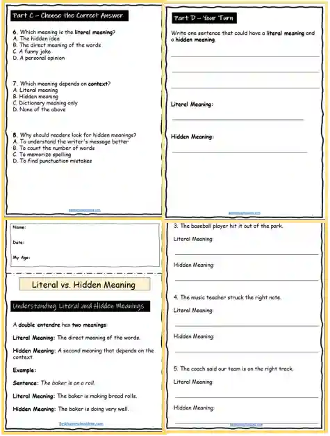 double entendre exercises for English learners
