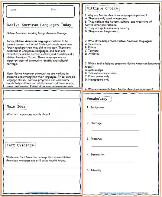 free printable native american activities