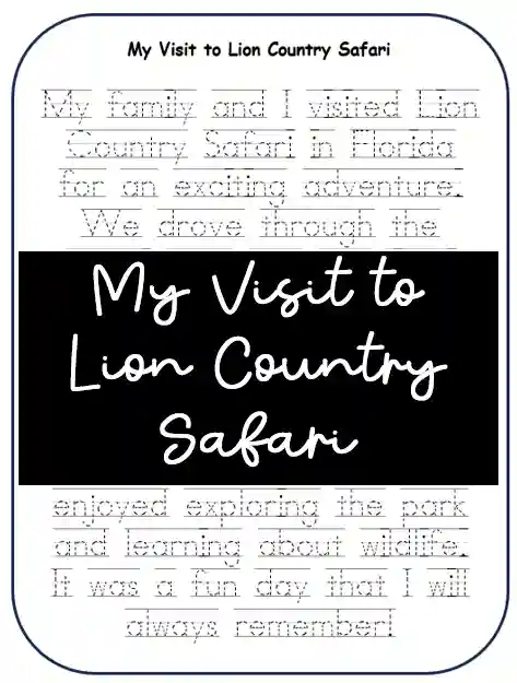 traceable English paragraph handwriting practice worksheets for kids