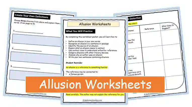 literary allusion practice for students