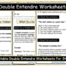 double entendre worksheets for middle school students