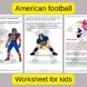 American football printable worksheets PDF