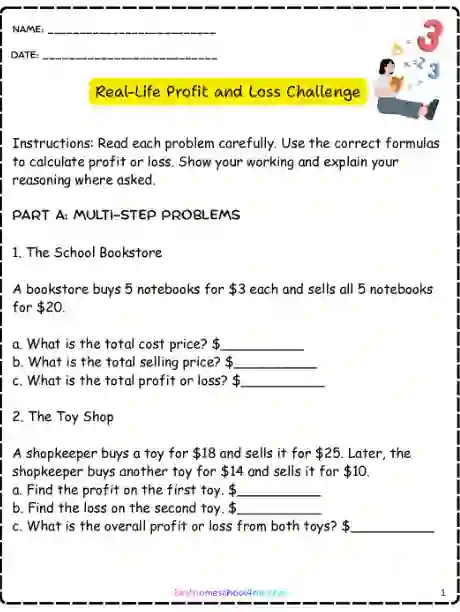 Cost price and selling price exercises
