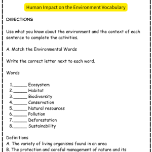 Environmental Vocabulary & Context Clues