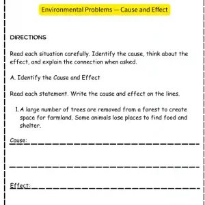 Environmental Problems — Cause and Effect