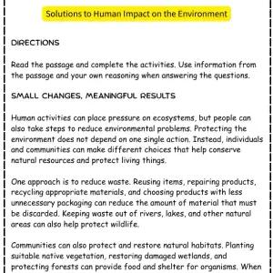 Solutions to Human Impact — Think, Read & Respond